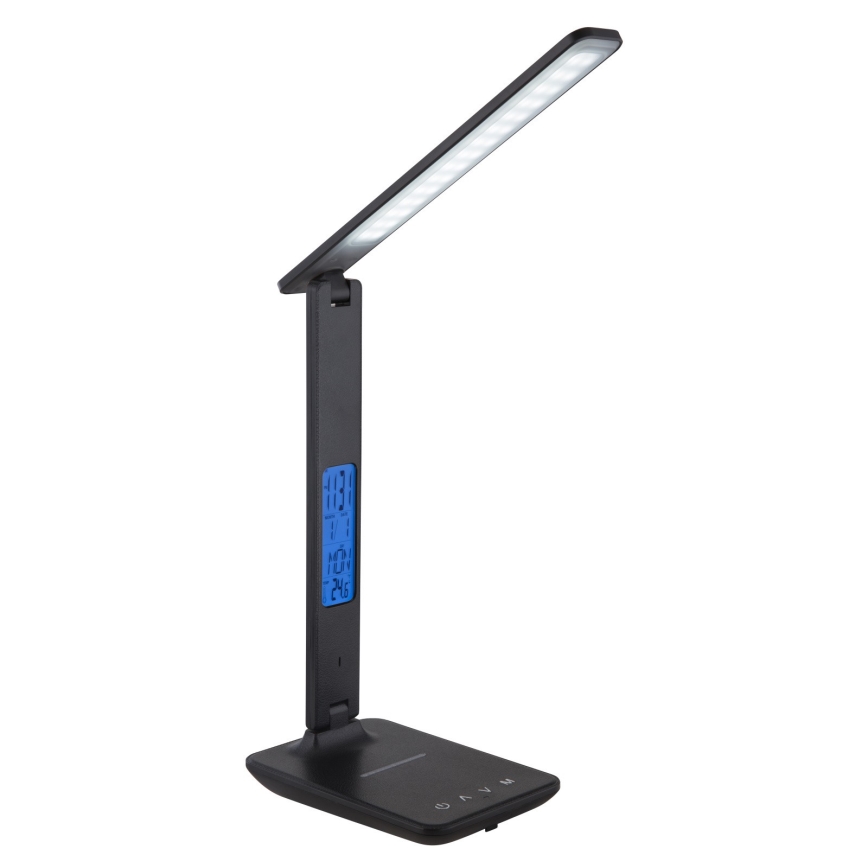Globo - LED bordlampe m. touch-funktion dæmpbar med display LED/5W/230V 3000/4500/6000K sort