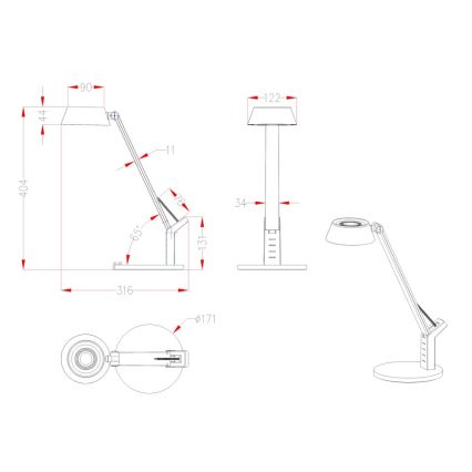 Globo - LED bordlampe dæmpbar LED/8W/230V