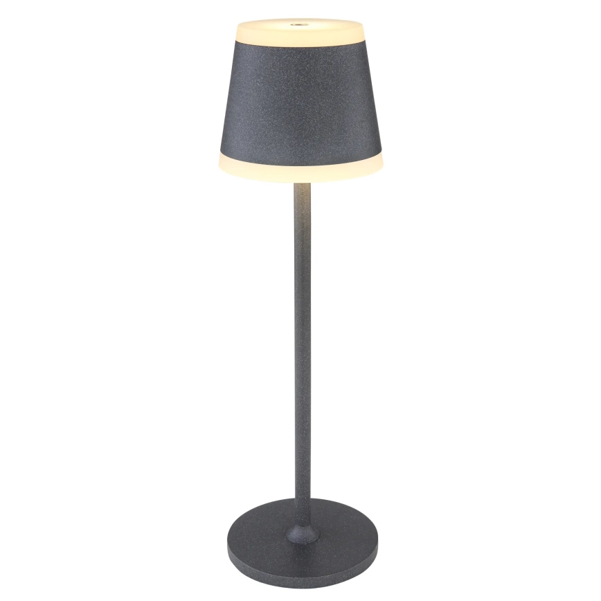 Globo - LED Genopladelig bordlampe m. touch-funktion dæmpbar LED/4,6W/3,7V 3000K 1800mAh grå IP54