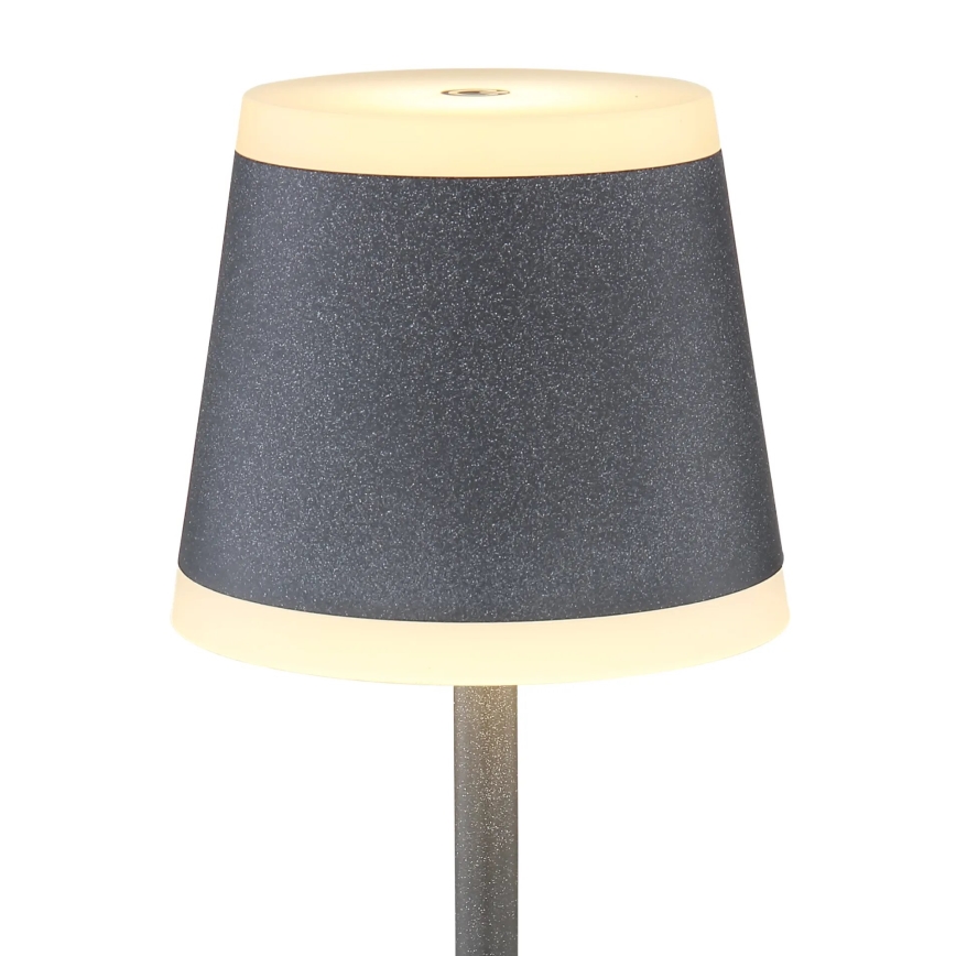 Globo - LED Genopladelig bordlampe m. touch-funktion dæmpbar LED/4,6W/3,7V 3000K 1800mAh grå IP54