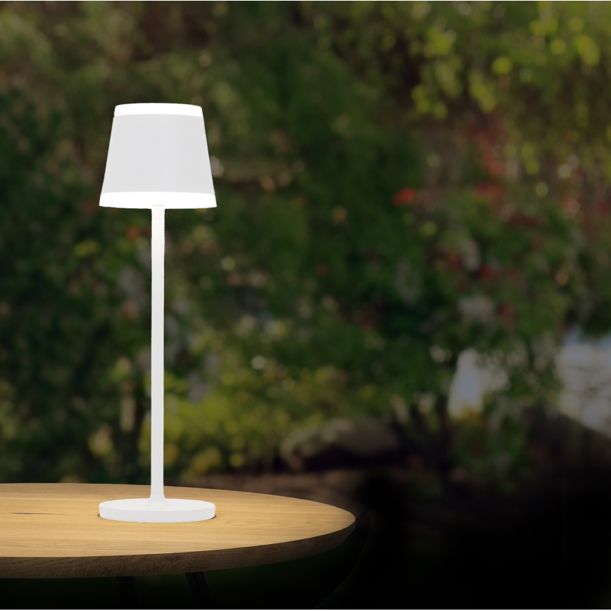 Globo - LED Genopladelig bordlampe m. touch-funktion dæmpbar LED/4,6W/230V 1800 mAh USB IP54 hvid