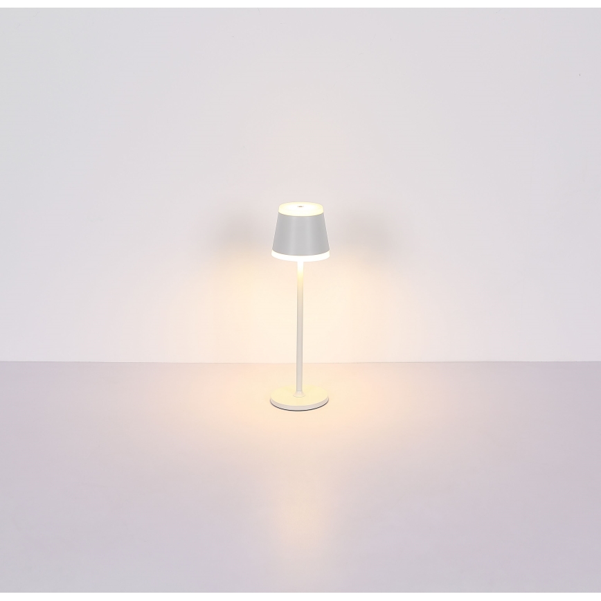 Globo - LED Genopladelig bordlampe m. touch-funktion dæmpbar LED/4,6W/230V 1800 mAh USB IP54 hvid