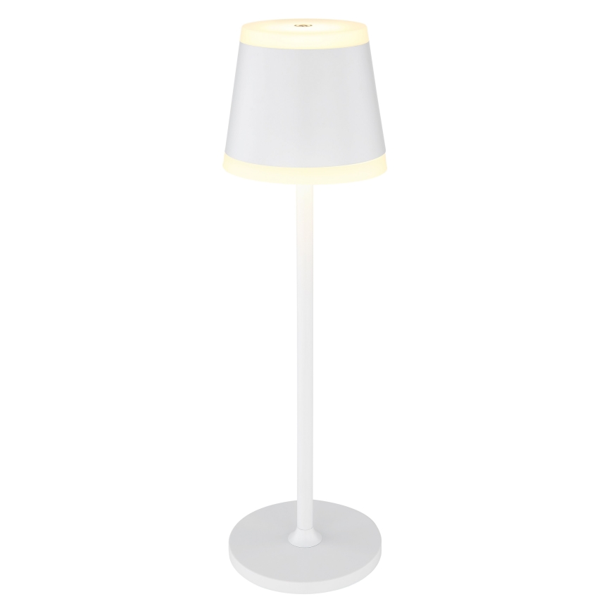 Globo - LED Genopladelig bordlampe m. touch-funktion dæmpbar LED/4,6W/230V 1800 mAh USB IP54 hvid