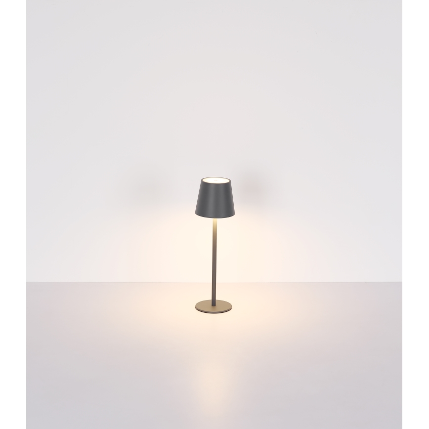 Globo - Udendørs LED lampe touch-funktion dæmpbar LED/3W/3,7V IP44 1800mAh + USB sort