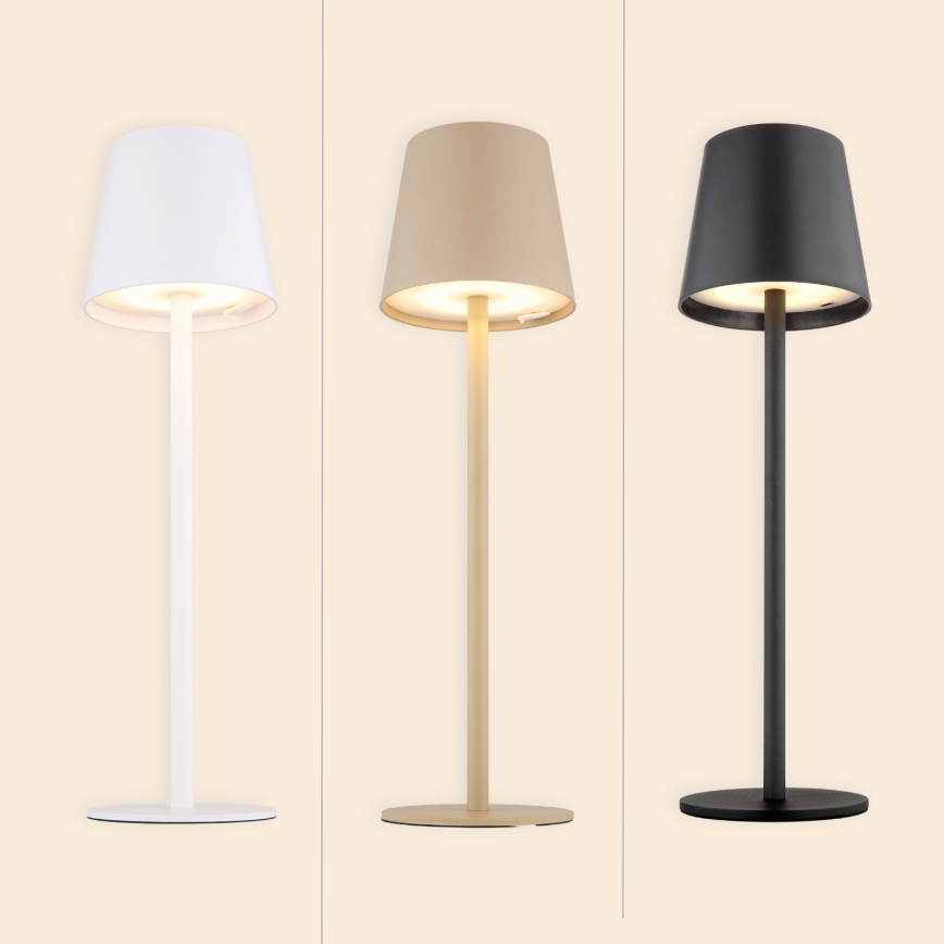 Globo - Udendørs LED lampe touch-funktion dæmpbar LED/3W/3,7V IP44 1800mAh + USB sort