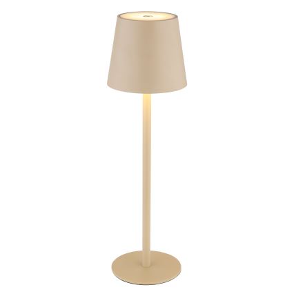Globo - Udendørs LED lampe touch-funktion dæmpbar LED/3W/3,7V IP44 1800 mAh USB beige