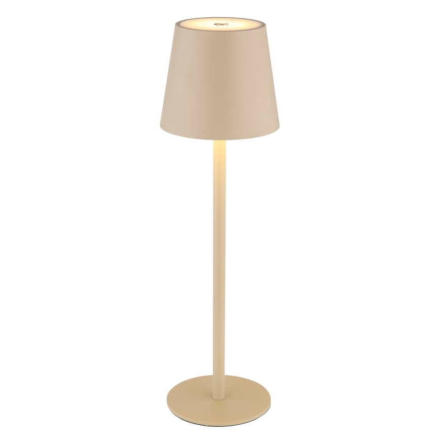 Globo - Udendørs LED lampe touch-funktion dæmpbar LED/3W/3,7V IP44 1800 mAh USB beige