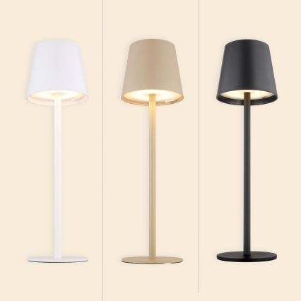 Globo - Udendørs LED lampe touch-funktion dæmpbar LED/3W/3,7V IP44 1800 mAh USB beige