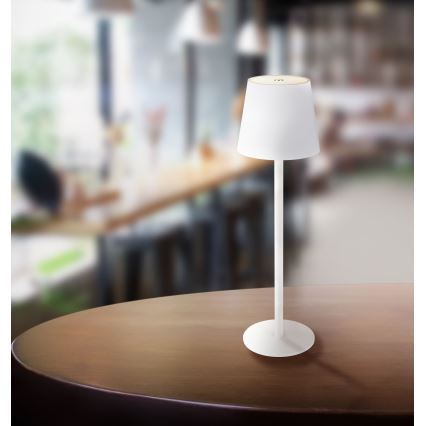 Globo - Udendørs LED lampe touch-funktion dæmpbar LED/3W/3,7V IP44 1800 mAh USB hvid