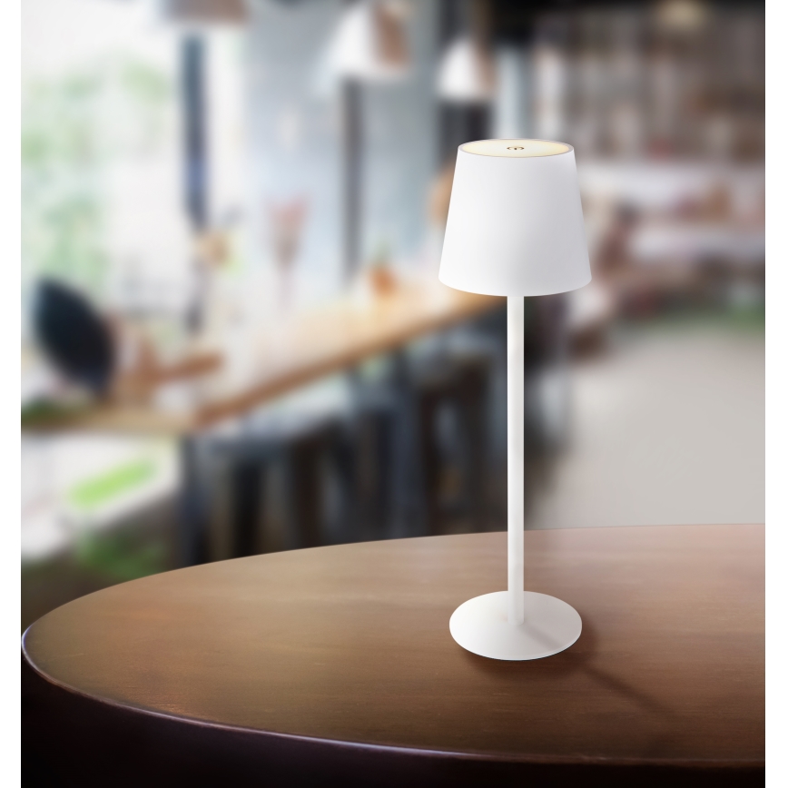 Globo - Udendørs LED lampe touch-funktion dæmpbar LED/3W/3,7V IP44 1800 mAh USB hvid