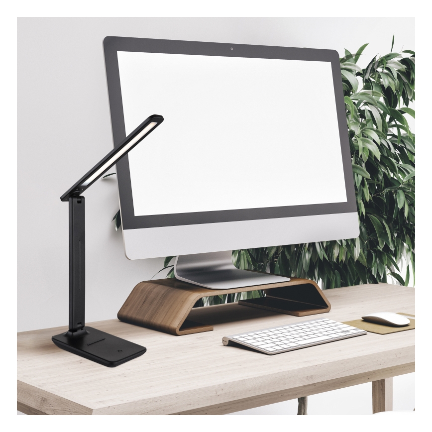 Globo - LED Touch-dæmpbar genopladelig bordlampe LED/5W/5V 2700/4000/6500K 1800 mAh sort