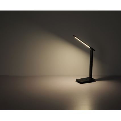 Globo 58439SA - LED bordlampe m. touch-funktion dæmpbar og genopladelig BRIGHTON LED/5W/5V 1800 mAh sort