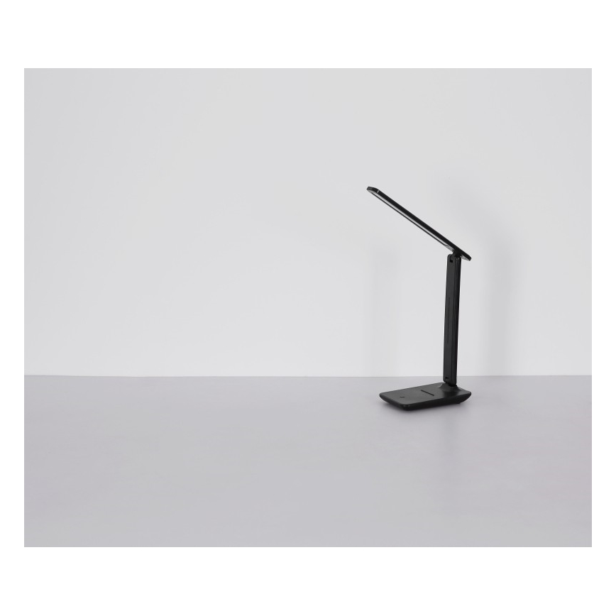 Globo 58439SA - LED bordlampe m. touch-funktion dæmpbar og genopladelig BRIGHTON LED/5W/5V 1800 mAh sort