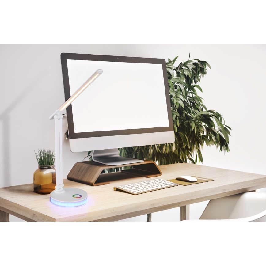Globo - LED bordlampe m. RGBW-farver m. touch-funktion dæmpbar LED/5W/230V + LED/2W 2700K/4000K/6500K hvid