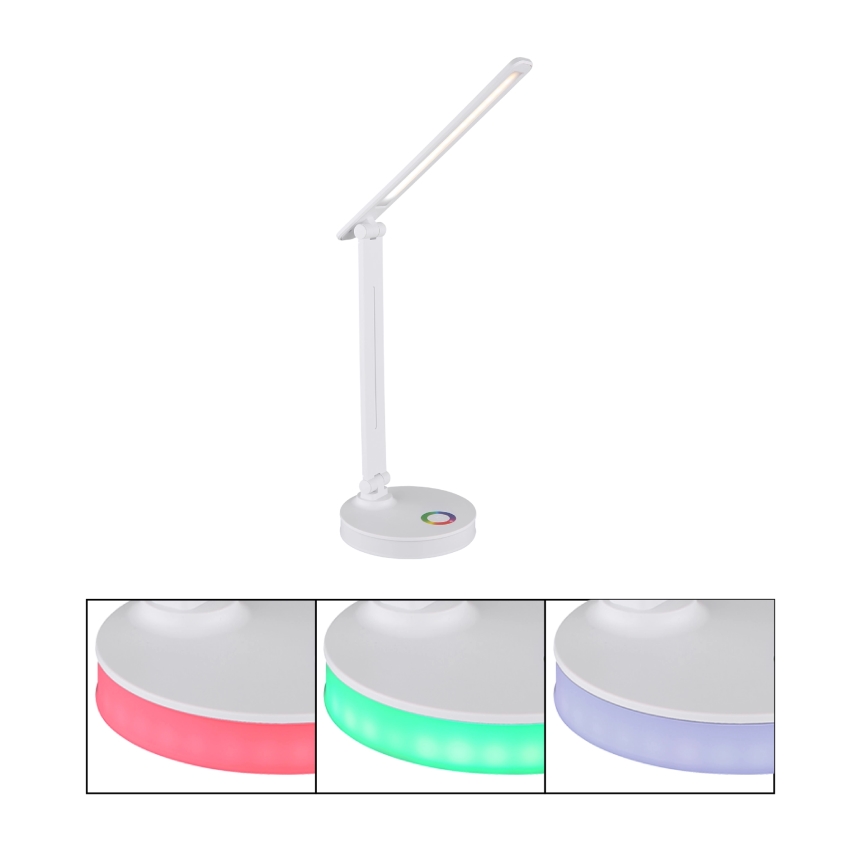 Globo - LED bordlampe m. RGBW-farver m. touch-funktion dæmpbar LED/5W/230V + LED/2W 2700K/4000K/6500K hvid