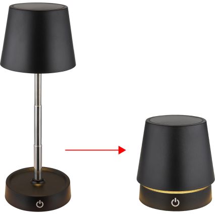 Globo - LED berøringsdæmpbar genopladelig bordlampe LED/1,2W/5V 1200 mAh