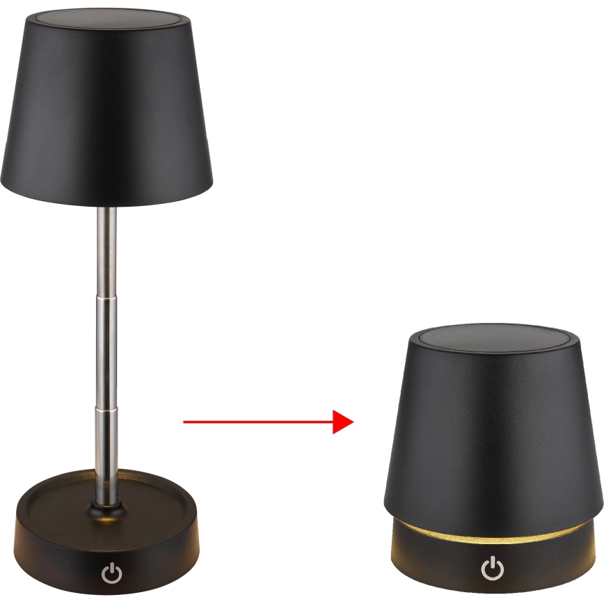 Globo - LED berøringsdæmpbar genopladelig bordlampe LED/1,2W/5V 1200 mAh