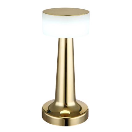 Globo - LED bordlampe m. touch-funktion dæmpbar LED/1W/3,7V 2700K/4000K/6500K 800 mAh USB guldfarvet