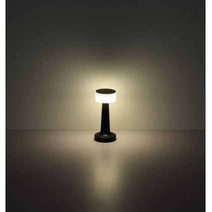 Globo - LED bordlampe m. touch-funktion dæmpbar LED/1W/3,7V 2700K/4000K/6500K 800 mAh USB sort