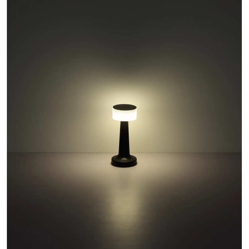 Globo - LED bordlampe m. touch-funktion dæmpbar LED/1W/3,7V 2700K/4000K/6500K 800 mAh USB sort