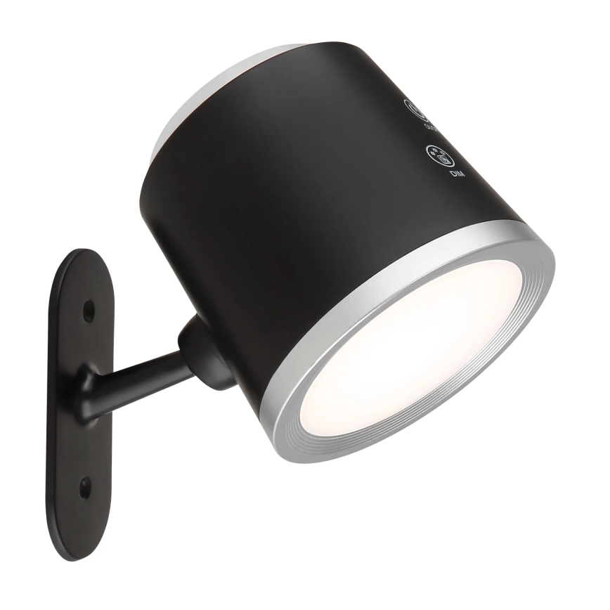Globo - LED bordlampe m. touch-funktion dæmpbar 04.01.2001 LED/6W/3,7V 3000K/4000K/6500K 1500 mAh USB sort