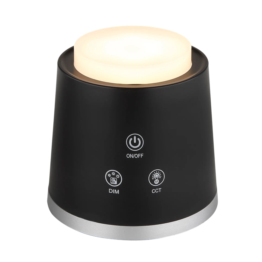 Globo - LED bordlampe m. touch-funktion dæmpbar 04.01.2001 LED/6W/3,7V 3000K/4000K/6500K 1500 mAh USB sort