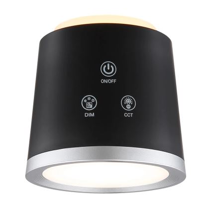 Globo - LED bordlampe m. touch-funktion dæmpbar 04.01.2001 LED/6W/3,7V 3000K/4000K/6500K 1500 mAh USB sort