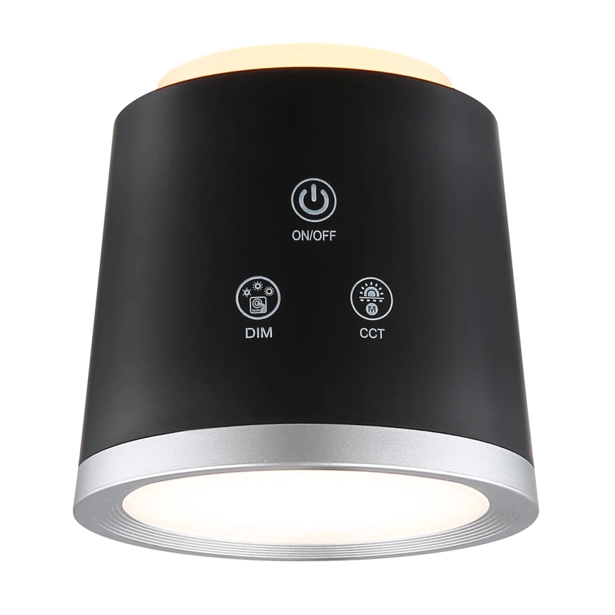 Globo - LED bordlampe m. touch-funktion dæmpbar 04.01.2001 LED/6W/3,7V 3000K/4000K/6500K 1500 mAh USB sort