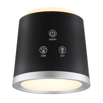 Globo - LED bordlampe m. touch-funktion dæmpbar 04.01.2001 LED/6W/3,7V 3000K/4000K/6500K 1500 mAh USB sort