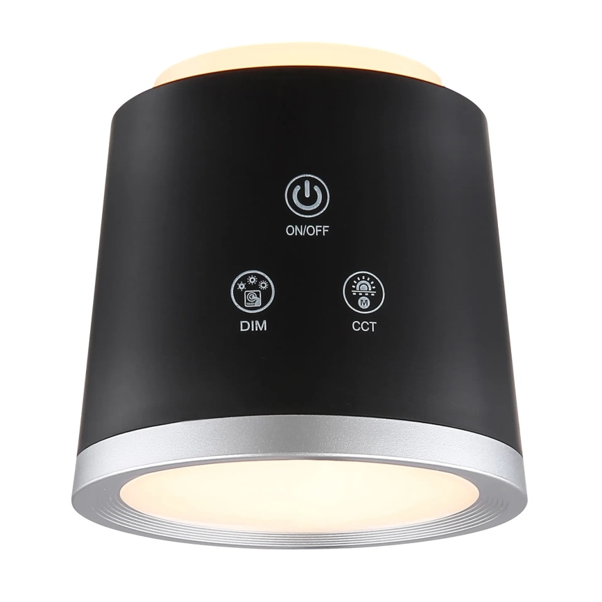 Globo - LED bordlampe m. touch-funktion dæmpbar 04.01.2001 LED/6W/3,7V 3000K/4000K/6500K 1500 mAh USB sort