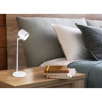 Globo - LED bordlampe m. touch-funktion dæmpbar 04.01.2001 LED/6W/3,7V 3000K/4000K/6500K 1500 mAh USB hvid