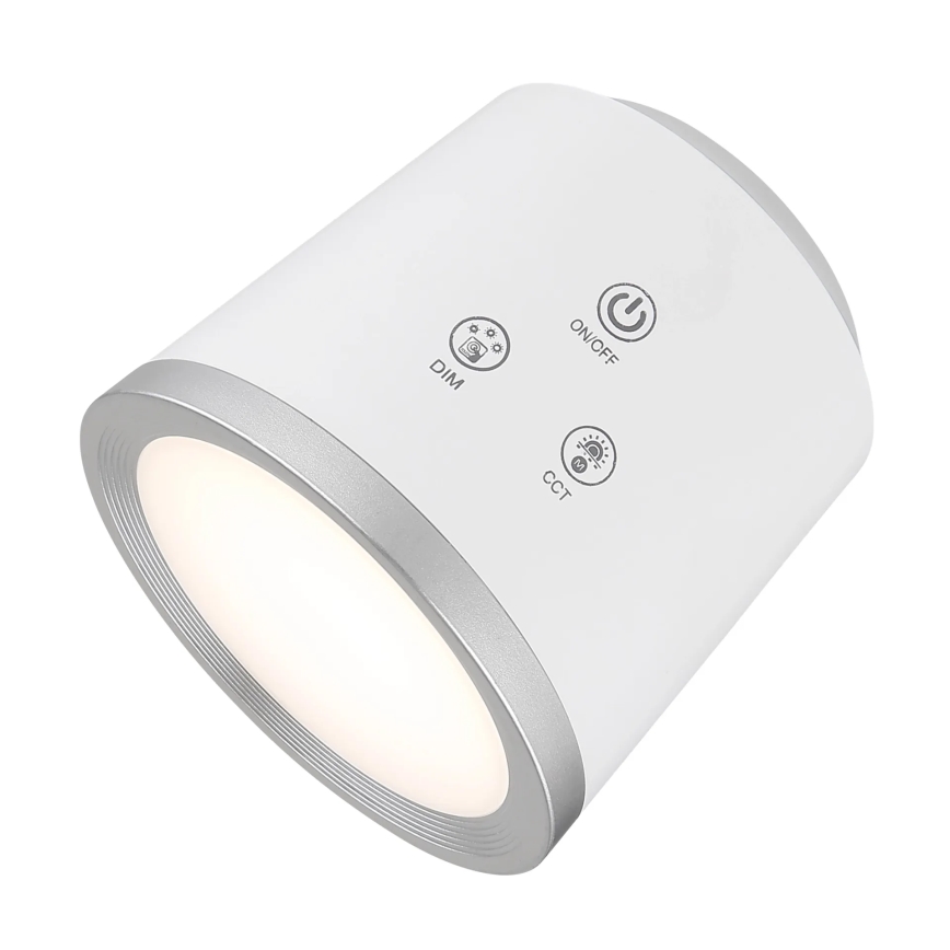 Globo - LED bordlampe m. touch-funktion dæmpbar 04.01.2001 LED/6W/3,7V 3000K/4000K/6500K 1500 mAh USB hvid