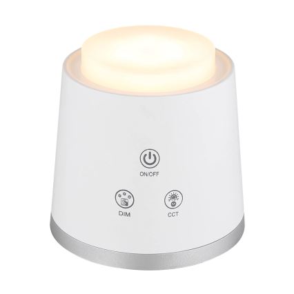 Globo - LED bordlampe m. touch-funktion dæmpbar 04.01.2001 LED/6W/3,7V 3000K/4000K/6500K 1500 mAh USB hvid