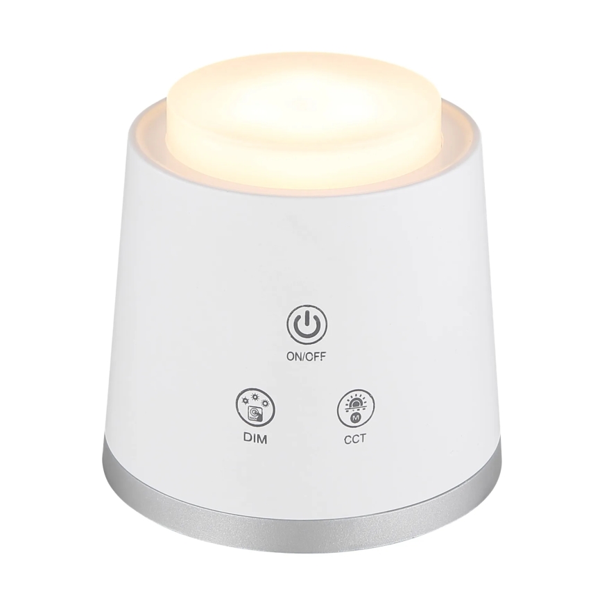 Globo - LED bordlampe m. touch-funktion dæmpbar 04.01.2001 LED/6W/3,7V 3000K/4000K/6500K 1500 mAh USB hvid