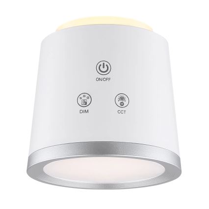 Globo - LED bordlampe m. touch-funktion dæmpbar 04.01.2001 LED/6W/3,7V 3000K/4000K/6500K 1500 mAh USB hvid