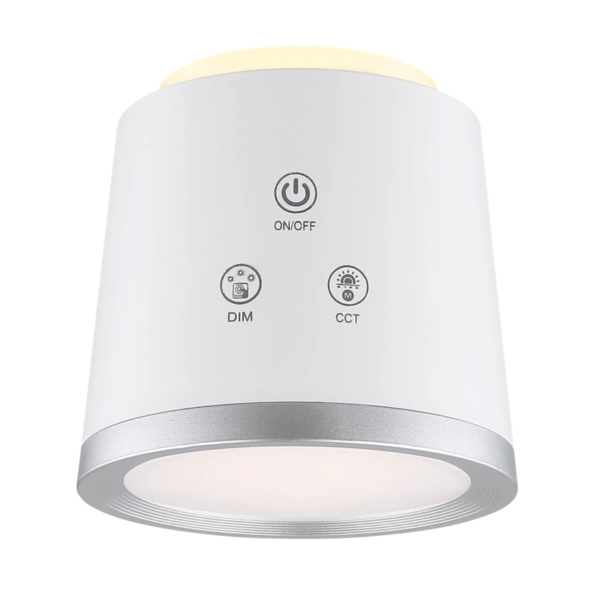 Globo - LED bordlampe m. touch-funktion dæmpbar 04.01.2001 LED/6W/3,7V 3000K/4000K/6500K 1500 mAh USB hvid
