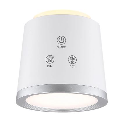 Globo - LED bordlampe m. touch-funktion dæmpbar 04.01.2001 LED/6W/3,7V 3000K/4000K/6500K 1500 mAh USB hvid