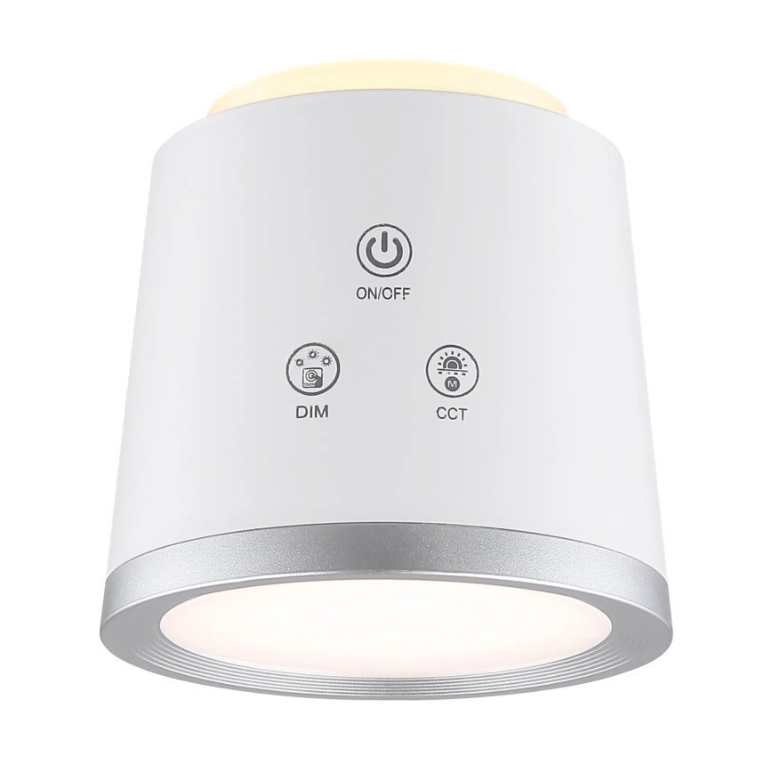 Globo - LED bordlampe m. touch-funktion dæmpbar 04.01.2001 LED/6W/3,7V 3000K/4000K/6500K 1500 mAh USB hvid