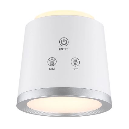 Globo - LED bordlampe m. touch-funktion dæmpbar 04.01.2001 LED/6W/3,7V 3000K/4000K/6500K 1500 mAh USB hvid