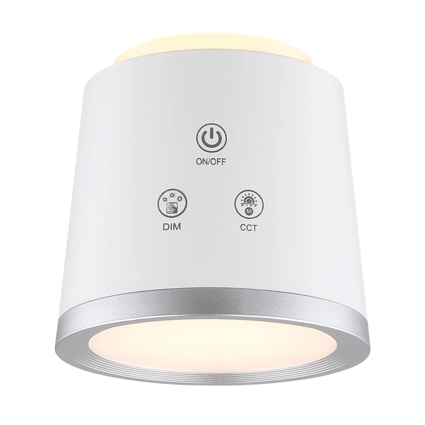Globo - LED bordlampe m. touch-funktion dæmpbar 04.01.2001 LED/6W/3,7V 3000K/4000K/6500K 1500 mAh USB hvid