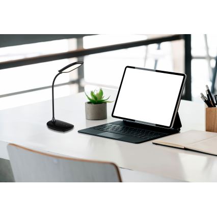 Globo - LED bordlampe m. touch-funktion dæmpbar LED/9W/230V 3000K/4000K/6500K CRI 90 sort
