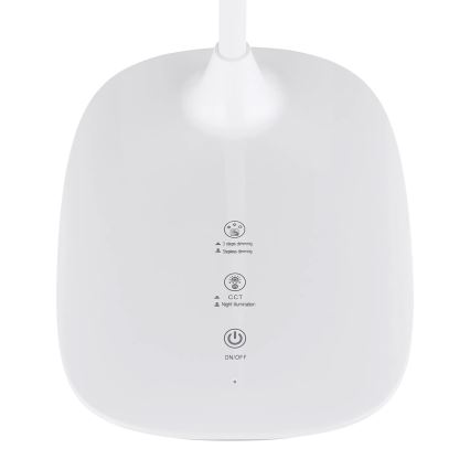 Globo - LED bordlampe m. touch-funktion dæmpbar LED/9W/230V 3000K/4000K/6500K CRI 90 hvid