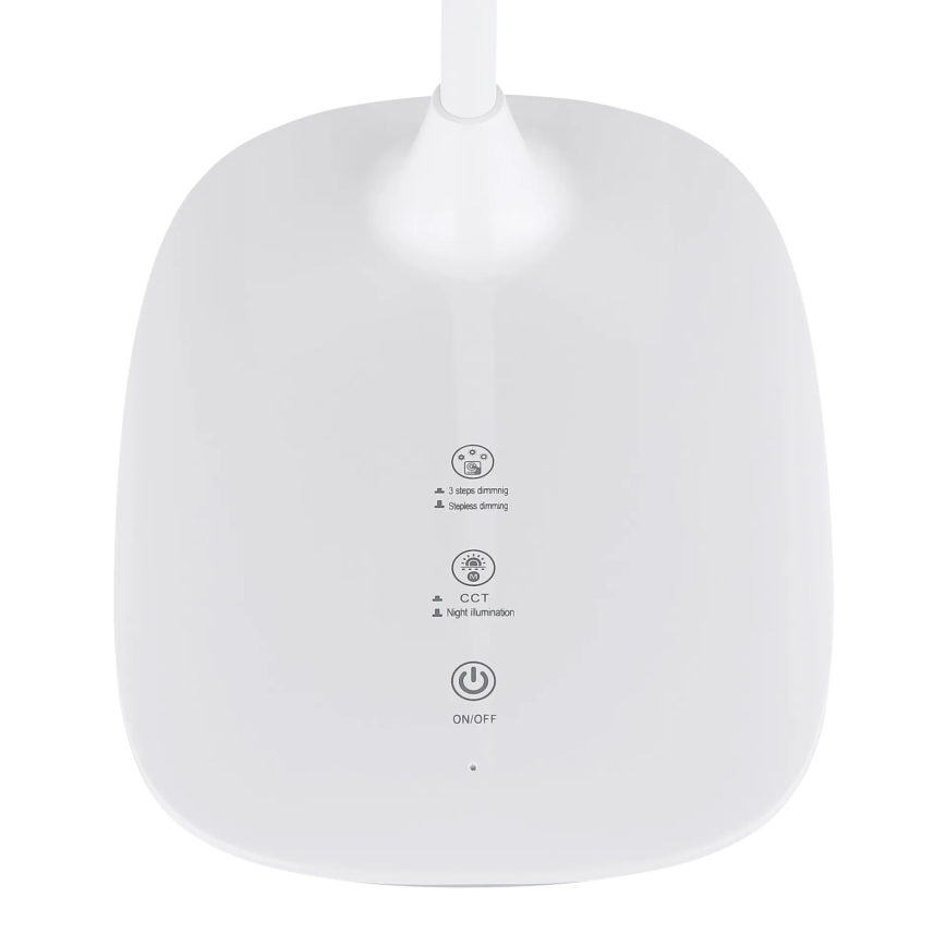Globo - LED bordlampe m. touch-funktion dæmpbar LED/9W/230V 3000K/4000K/6500K CRI 90 hvid