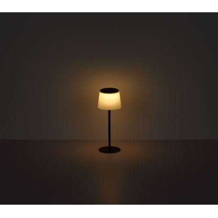 Globo - Udendørs LED bordlampe m. touch-funktion dæmpbar LED/1,8W/5V IP44 1800 mAh sort/hvid