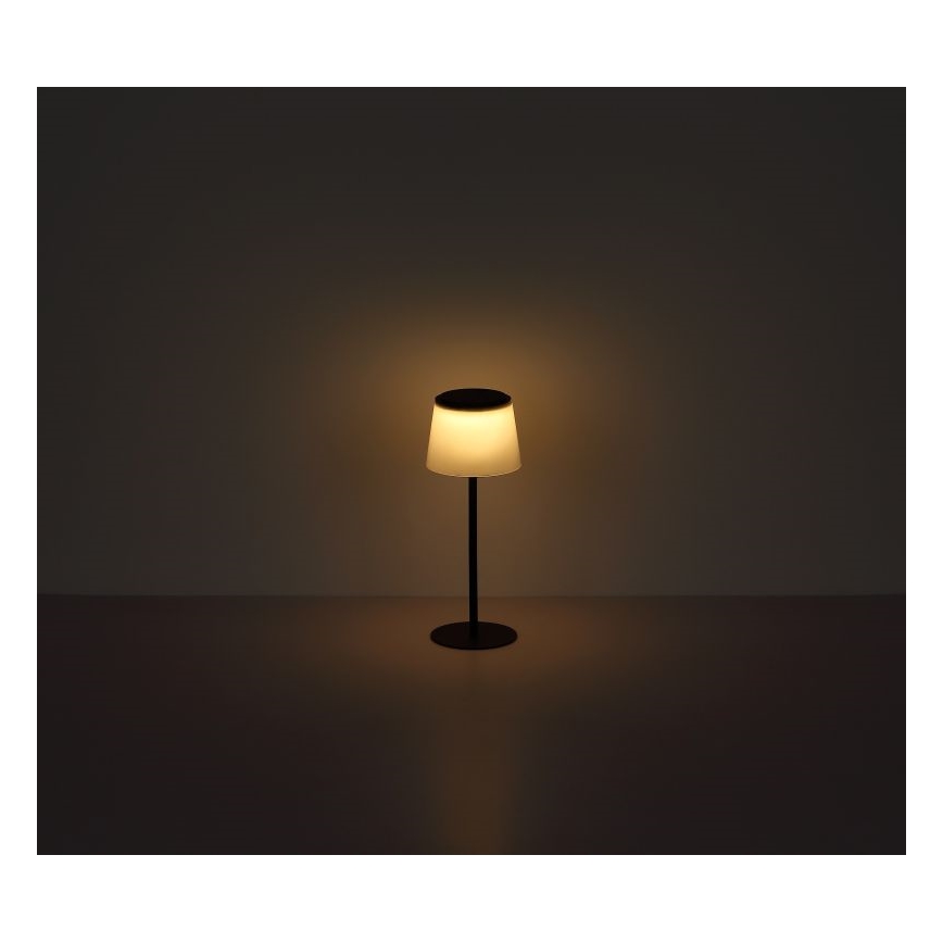 Globo - Udendørs LED bordlampe m. touch-funktion dæmpbar LED/1,8W/5V IP44 1800 mAh sort/hvid