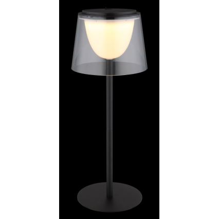 Globo - Udendørs LED bordlampe touch-funktion dæmpbar LED/1,8W/5V IP44 1800 mAh sort/transparent