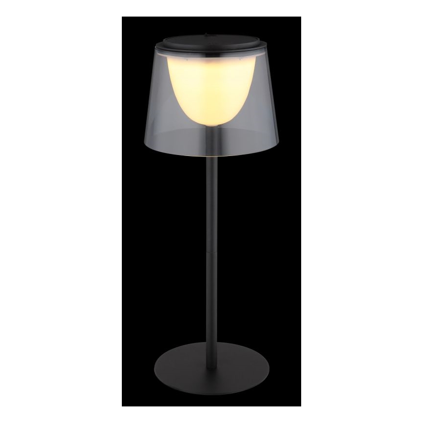 Globo - Udendørs LED bordlampe m. touch-funktion dæmpbar LED/1,8W/5V IP44 1800 mAh sort/røget
