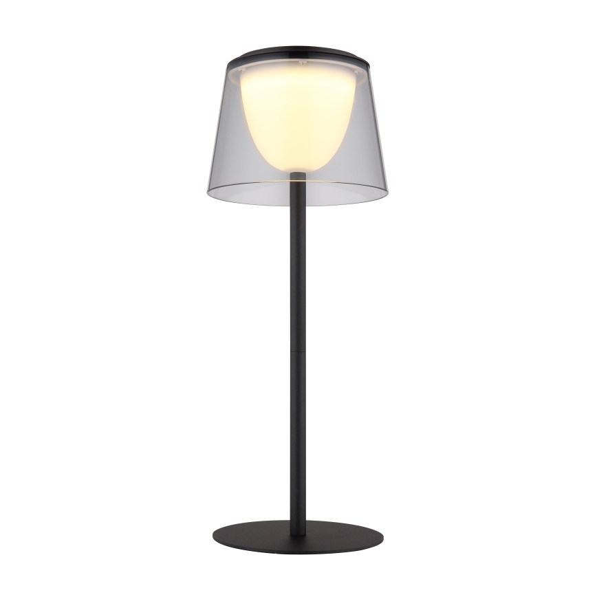 Globo - Udendørs LED bordlampe m. touch-funktion dæmpbar LED/1,8W/5V IP44 1800 mAh sort/røget