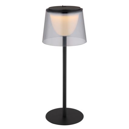 Globo - Udendørs LED bordlampe m. touch-funktion dæmpbar LED/1,8W/5V IP44 1800 mAh sort/røget