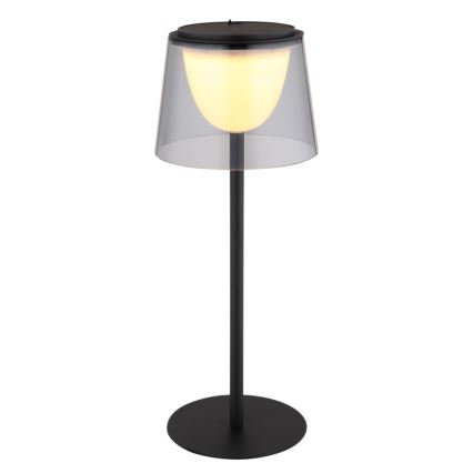 Globo - Udendørs LED bordlampe m. touch-funktion dæmpbar LED/1,8W/5V IP44 1800 mAh sort/røget